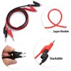 Sumnacon Multimeter Banana Plug to Crocodile Alligator Clip Test Probe, 2PCS 4mm Stackable Colorful Silicone Banana Plug to Alligator Clip Test Probe Lead Wire Cable 1M/3.3 Ft