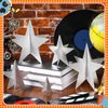 Sinload 45 Pcs Star Centerpieces for Movie Night Party Decorations 3D Movie Night Supplies Star Decorations in 3 Sizes 8" 5" 3" Red Carpet Film Show Theme Birthday Party Table Decor(Classic,Silver)