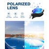 ZIONOR Swim Goggles, G1 Polarized Swimming Goggles UV Protection Leakproof Anti-fog Adjustable Strap for Adult Men Women (Polarized Mirror Blue Lens)