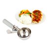 Restaurantware Met Lux 4 Ounce Portion Scoop 1 Trigger Release Cookie Scoop - With Gray Handle Stainless Steel Disher For Portion Control Scoop Cookie Dough Cupcake Batter Or Ice Cream