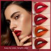 Qifylmaf 4 Colors Lipstick, Mate Velvet Lipstick, Long Lasting & Waterproof Natural Tube Red Lip Gloss Ingredients & Non-Sticky Lip Tint