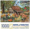 Bits and Pieces - 1000 Piece Jigsaw Puzzle for Adults 20"X27" - Bountiful Meadows Farm - Sunflowers, Pumpkins, Farm 1000 pc Jigsaw by Artist Thomas Wood