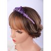 Teyglen Purple Raw Crystal Quartz Headband Clear Crystal Headband Moon Goddess Hair Band Hoop Mermaid Witch Bride Headpiece Hair Accessories for Women Girls (Purple)