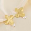 YienDoo Boho Big Flower Drop Earrings Vintage Gold Floral Petal Dangle Earrings Statement French Flower Pearl Drop Earrings Studs Wedding Bridesmaid Earrings Jewelry for Women and Girls
