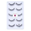 100% Siberian Mink Fur 3D False Eyelash LASGOOS Degisn Luxurious Natural Messy Wedding Party Fake Eyelashes 5 Pairs/Box (A02)