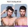 Suroseate Hair Brush, Detangler Hair Brushes for Women Men Kids Faster Blow Drying, Curved Vent Detangling Brush for Wet Dry Curly Straight Thick Thin Hair Adds Shine, Makes Hair Smooth (black)