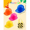 24 Pcs Construction Themed Party Supplies Include 12 Pcs Construction Party Hats and 12 Pcs Tote Bags for Kids Construction Party Goodie Bags Dress Up Favors
