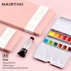 Mairtini Academy Grade Brilliant Series Pure Cotton Portable Watercolor Journal 200g Watercolor Pad 24 Sheets A6(Pink)