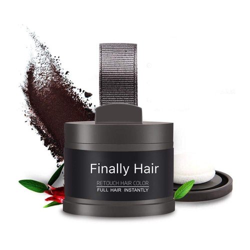 (Medium Brown) - Finally Hair Dab-on Hair Loss Concealer, Hairline Creator, Eye Brow Enhancer, and Beard Filler. for Thicker Hair use it First Then Apply Our Hair Fibres. (Medium Brown)