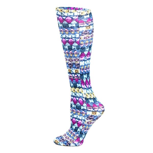 Celeste Stein Therapeutic Compression Socks, Emerald Dazzle, 8-15 mmHg, Mild, Multi, 0.6 Ounce