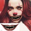 KSTBJN Halloween Temporary Tattoos, Horror Mouth Halloween Temporary Stickers 10 Sheets Prank Makeup Face Decals Halloween Clown Bloody Mouth Fake Tattoos Prank Props for Halloween Party Decorations