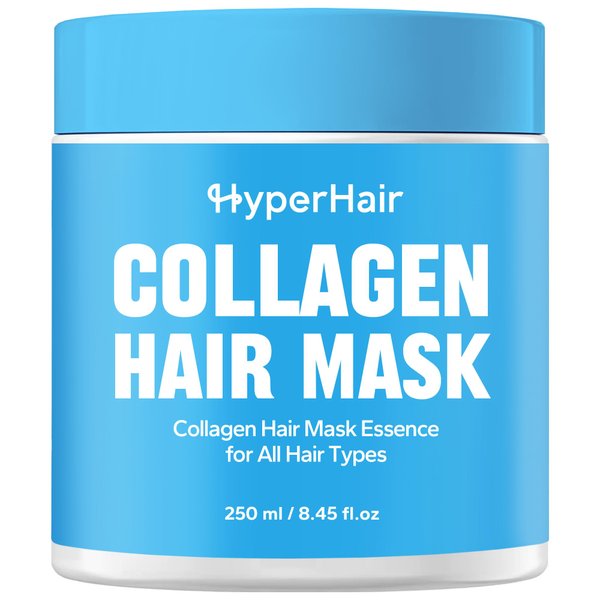 HyperHair Collagen Hair Treatment Deep Repair Conditioning (250ml), Natural Deep Conditioner Hydrating Masque, Argan Oil Collagen Hair Mask Essence for Dry Damaged Hair All Hair Types