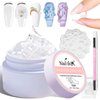 NAILGIL Solid Builder Gel For Nails,3D Gel Nail Art Sculpture Non-Sticky Hand Clear Extension Gel Sock Off UV LED with 3D Silicone Mold Salon DIY at Home-15g/0.53oz