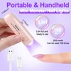 MEKK Solid Nail Glue15g with Handheld UV Nail Lamp,Super Strong Nail Glue,Soft Gel Nail Glue for Press Ons, Mini uv nail lamp for Nail Art DIY,Nail Glue Portable UV Nail Light Kit for Salon