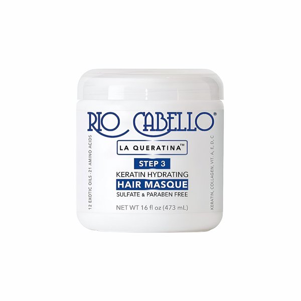 Rio Cabello Keratin Hydrating Hair Mask with 12 Exotic Oils and Natural Ingredients for Dry or Damaged Hair 16 oz