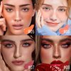BEFIVECOK Liquid Blush for Cheeks, Soft Cream Blush with Cushion Applicator, Dewy Finish Matte Velvet Texture, High-Pigmented Blendable, Long-Wearing Blush Makeup | #08 ARDOUR-Chili Red
