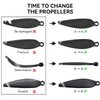 Bwine 4 Pcs Original Propeller for Bwine F7MINI RC Drone Quadcopter Blades - Black