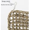 Bird Foraging Wall Toy Parrot Chewing Hanging Hook Toys Woven Climbing Hammock Mat Bird Climbing Net Climbing Cotton Rope Net Hanging Bird Climbing Rope (Small)