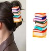 Back To School Hair Clips for Women Girls Orange Book Shape 3.5 Inch Hair Clips Cute Hair Jaw Barrettes for Women Teachers Appreciation Gift Thick and Thin Hair Accessories