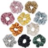 10 Packs Hair Ties Silky Satin Scrunchies for Women Girls Hair Elastic Bands Ponytail Holder Soft Hair Accessories
