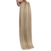 Sunny Sew in Hair Extensions Blonde Hair Extensions Weft Real Human Hair Dark Ash Blonde Mix Golden Blonde Weft Hair Extensions Human Hair Blonde Sew in Human Hair Extensions for Wedding 18inch 100g