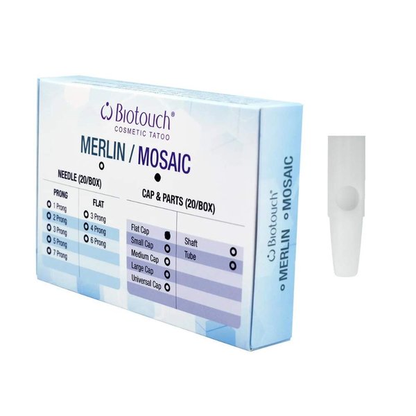 BioTouch Mosaic Machine Accessories FLAT NEEDLE CAPS 20 Pieces Permanent Makeup