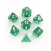DND Dice Set-Chessex D&D Dice-16mm Translucent Green and White Plastic Polyhedral Dice Set-Dungeons and Dragons Dice Includes 7 Dice - D4 D6 D8 D10 D12 D20 D%, Various (CHX23075)