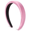 Atoden Pink Headband Padded Headband Satin Headbands Thick Headbands Plain Head Band Hair Bands Hair Accessories for Women Girls