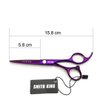 5.5 Inches Hair Cutting Scissors Set with Razor Combs Lether Scissors Case,Hair Cutting Shears Hair Thinning Shears for Personal and Professional (Voilet)