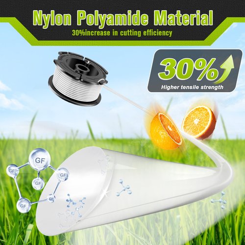 TOPEMAI AF-100 Spool Replace AF100 AF-100-3ZP AF-100-BKP Compatible with Black and Decker GH900 GH600 GH610 String Trimmer 30ft 0.065" Trimmer Line Replacement Spool Refills (12 + 3 Pack)