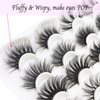 DAODER False Eyelashes 25MM Mink Lashes Dramatic Look Fluffy Long Fake Eyelashes Wispy 25mm False Lashes Strip 10 Variety Pairs Mixed for Halloween Bold Makeup