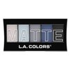 L.A. COLORS 5 Color Matte Eyeshadow, Blue Denim, 0.25 oz Powder