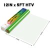 HTVRONT HTV Vinyl Rolls Heat Transfer Vinyl - 12" x 5ft Apple Green HTV Vinyl for Shirts, Iron on Vinyl for All Cutter Machine - Easy to Cut & Weed for Heat Vinyl Design (Apple Green)