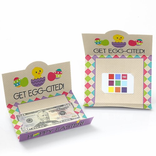 Big Dot of Happiness Hippity Hoppity - Easter Bunny Party Money and Gift Card Holders - Set of 8