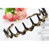 5PCS Handcraft Leopard Cloth Teeth Waves Headband Plastic Sharks Tooth Hair Comb Hair Hoop Headwear Accessory for Lady Women