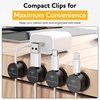 MELUBEE Snap-on Magnetic Cable Clips 6-Pack – 360 Degrees Rotation Cord Holders for Desk, Dorm, Office, Nightstand Organization – Adhesive Charger & Wire Management for Phone, Laptop, Computer