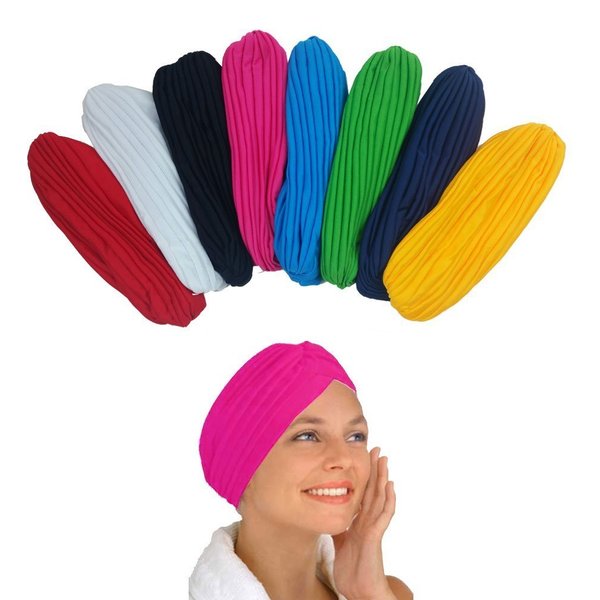 CoverYourHair Turban Head Wrap - Turbans for Women 12 Pack Bright Colors - Pretied Turbans - Stretchy Turban Hats - Turban Chemo