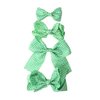 Plaid Hair Bow Clips Vintag Stripe Plaid Hair Barrettes Summer Bow Hair Pin BBG36 (Green)