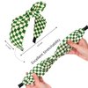 Jaciya Bow Headbands for Women Non Slip Fashion Knotted Headband with Bow Cute Top Knot Hair Bands Wide Headbands for Women Girls Buffalo Plaid Bunny Ears Headband Hair Accessories