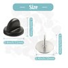 Tie Tacks Blank Pins with PVC Rubber Pin Backs, 50 Pairs Locking Clasp for Badge Insignia DIY Crafts
