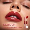 Marine Forest High Shine Lip Gloss with Clear Fixed Color Lip Oil, Up to 24 Hours Long Lasting Dual Ended Liquid Lipstick, Lightweight and Non Sticky, 0.1 Oz (13)