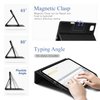Antbox for iPad Pro 11 Inch Case 2024 M4, Premium Vegan Leather, Supports Pencil Pro and Pencil (USB-C), Auto Sleep/Wake Function, Built-in Pencil Holder (Black)