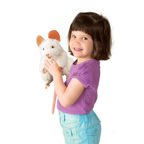 Folkmanis Mouse Hand Puppet, White
