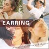 Sttiafay Boho Exaggerated Leaf Drop Earrings Punk Metal Leaf Earrings Long Chunky Leaf Stud Earrings Gold Geometric Statement Earrings Jewelry for Women