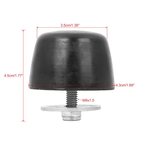 X AUTOHAUX 2 Pcs Black Rubber Bumper Cushion Hood Bump Stop for Jeep Wrangler JK 2018 KJ71051BK