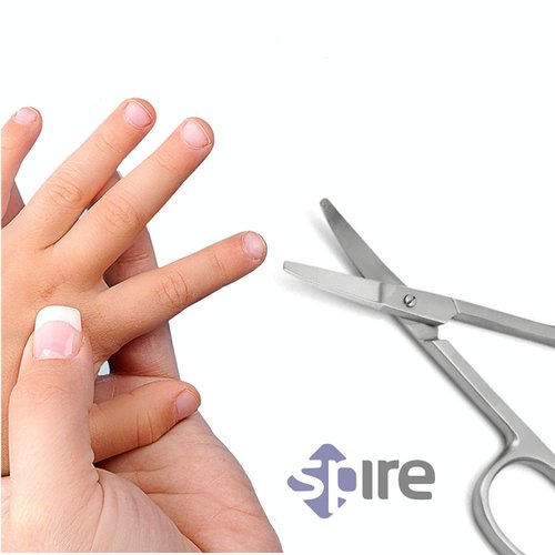 Baby Nail Scissors With Round Tip 4.5" Eyebrow, Dry Skin, Eyelash, Nose Hair For Men And Women Daily Use