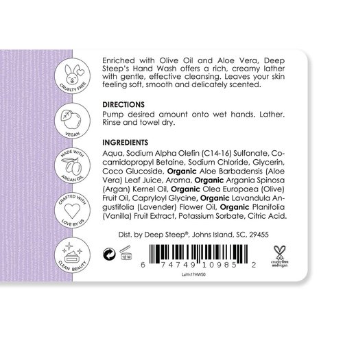 Deep Steep Liquid Hand Wash, 17.6 Ounces (Lavender Vanilla)