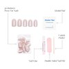 Glamnetic Press On Nails - Pure Intentions | Glossy, Semi-Transparent, Short Round Nails, Reusable | 12 Sizes - 30 Nail Kit with Glue