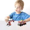 City Fire Rescue Helicopter and Truck Building Blocks Set,Creative Building Bricks Compatible with Lego,204 PCS, Fun Gift or Pretend Play Toy for Kids (fire Rescue Team 204PCS)
