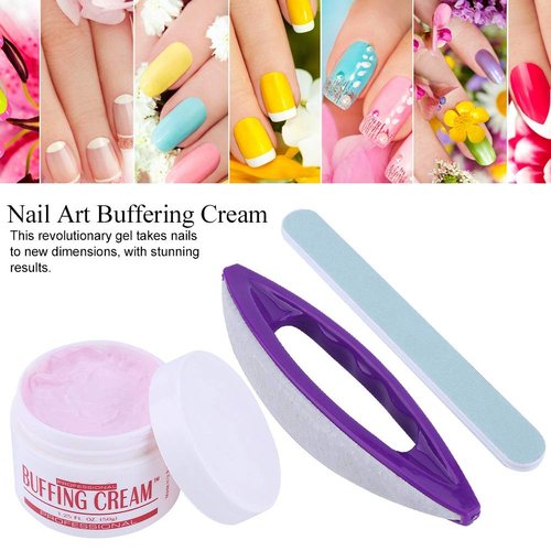Nail Buffers Blocks For Nails,Manicure Polishing Kit,Nail Art Buffing Cream+Nail Brush Buffer+Polishing Strip Nail Care Tools Set for Professional Manicure Pedicure Salon